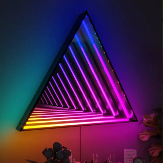 Miroir LED 3D Triangle