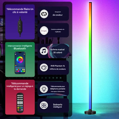 Barre LED RGB sur pied