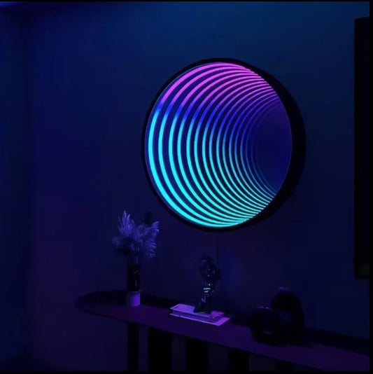 Miroir LED 3D cercle