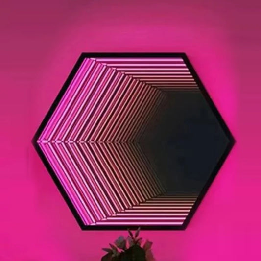 Miroir LED 3D Hexagonale