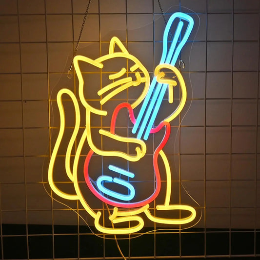 Chat guitare